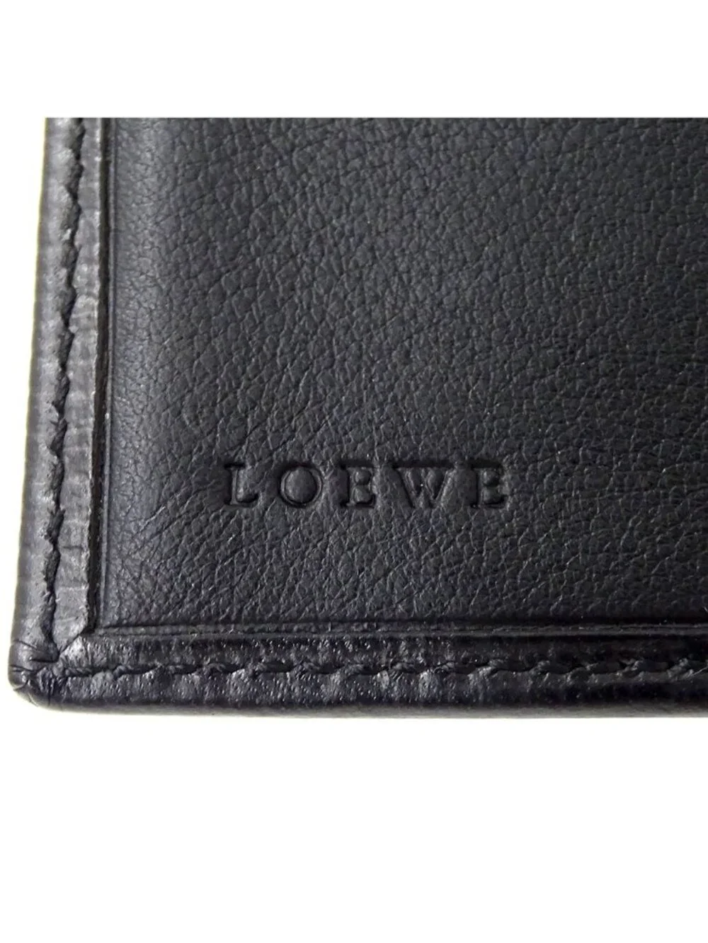 Loewe Wallet Bifold Leather Black Mini Small
